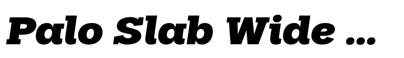 Palo Slab Wide Xbold Italic